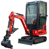 HUAYEE HY14F | Mini Excavator with Pilot Controls & Cab | 13.5 hp B&S Engine