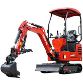 Mini Excavator with Hydraulic Thumb & Side Swing Boom - 13.5hp B&S Engine | HUAYEE HY14C