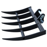 mini excavator grass rake
