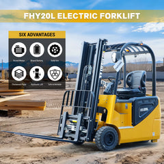 HUAYEE FHY20L 1.8-Ton Electric Forklift – High-Performance 76.8V Lithium Powered 4-Wheel Forklift