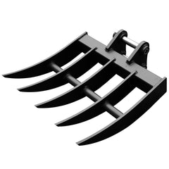 8" Toothed, 32" Toothless Bucket, Rake, Ripper 4-in-1 Set for 2 Ton Mini Excavators | HUAYEE HYE05