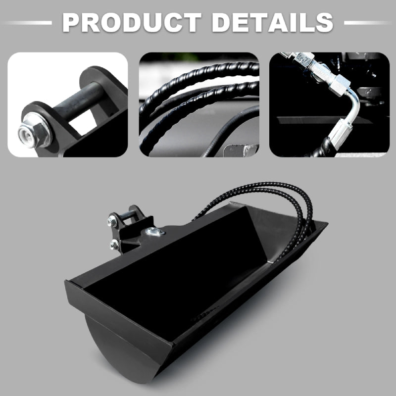 32 inch tilt bucket detail for mini excavators