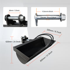 800mm 32" Tilt Bucket for 1-1.8 Ton Mini Excavators | HUAYEE HYE04