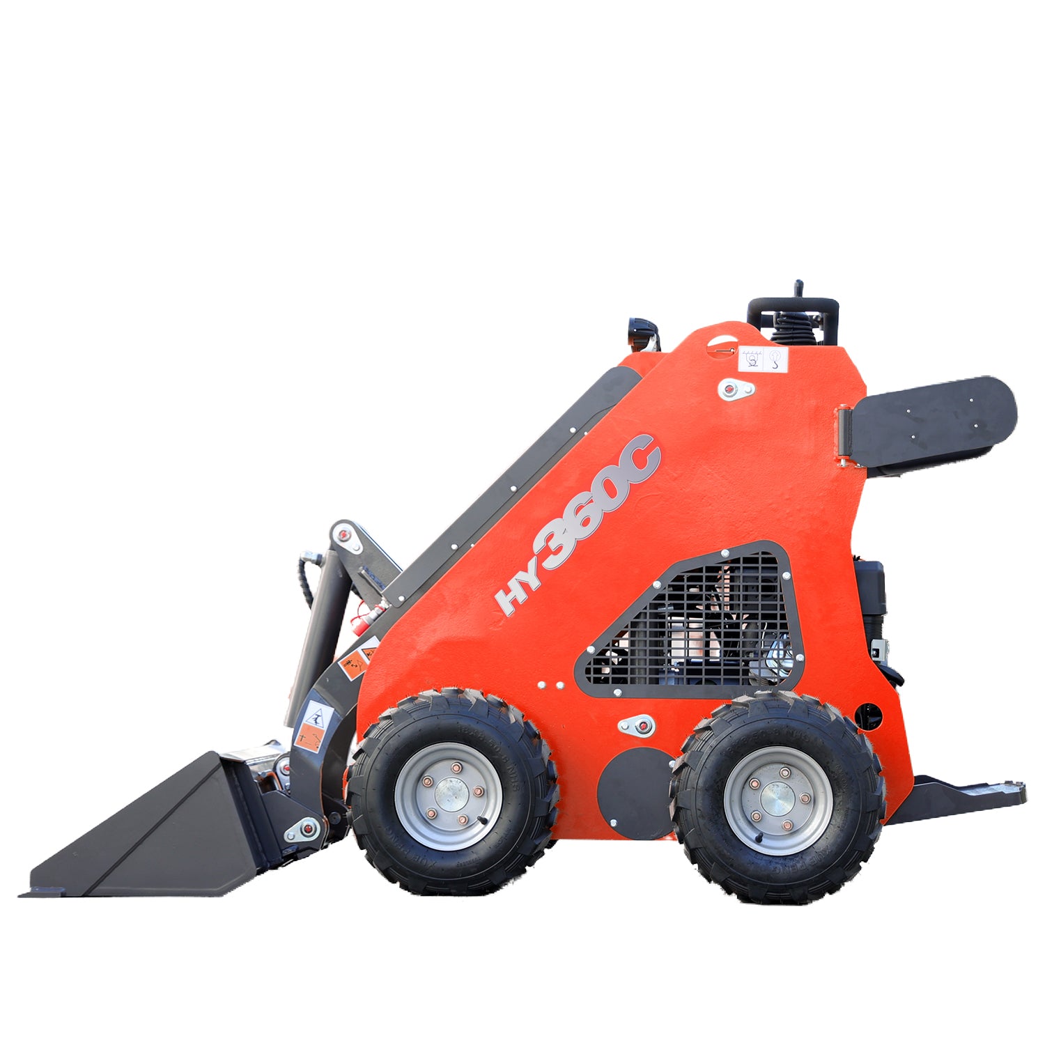 Wheel Stand-On Mini Skid Steer Loader with 13.5HP Gasoline B&S Engine and Attachments | HUAYEE HY360C