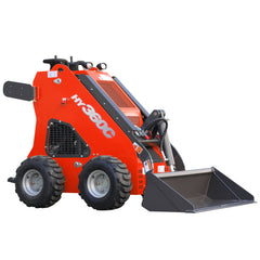 Wheel Stand-On Mini Skid Steer Loader with 13.5HP Gasoline B&S Engine and Attachments | HUAYEE HY360C