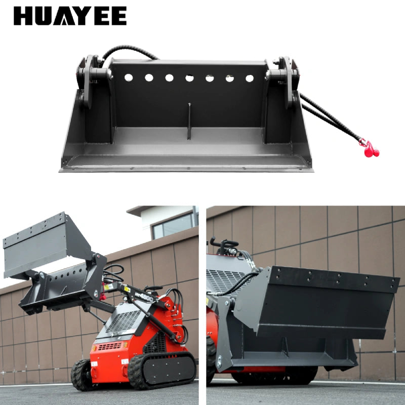 4-in-1 bucket with mini skid steer loader loader machine operation
