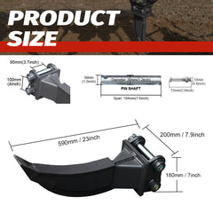 Ripper for 2 Ton Mini Excavators | HUAYEE HYE05-4