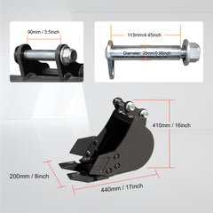 8" Toothed Bucket for 1-1.8 Ton Mini Excavators | HUAYEE HYE01-1