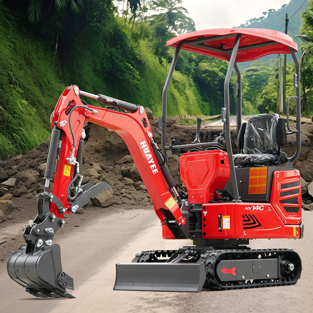 Huayee Mini HUAYEE HY14C Mini Excavator Online Sale with Hydraulic Thumb & Side ...