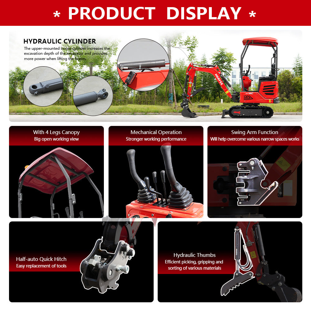 HUAYEE HY14C Mini Excavator