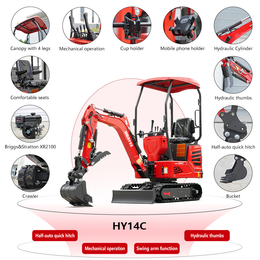 HUAYEE HY14C Mini Excavator