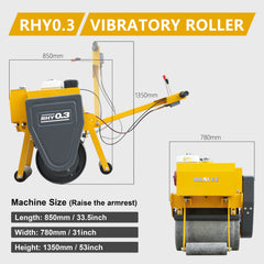HUAYEE RHY0.3 0.3 Ton Small Road Roller - Compact Road Compactor