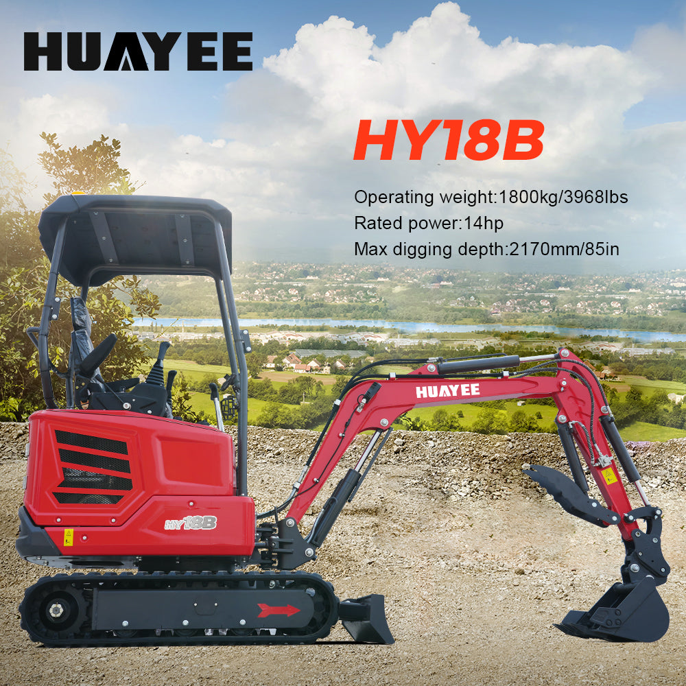 Huayee Mini HUAYEE HY18B | Mini Excavator with 14hp Kubota Engine | Hydraulic Thum ...