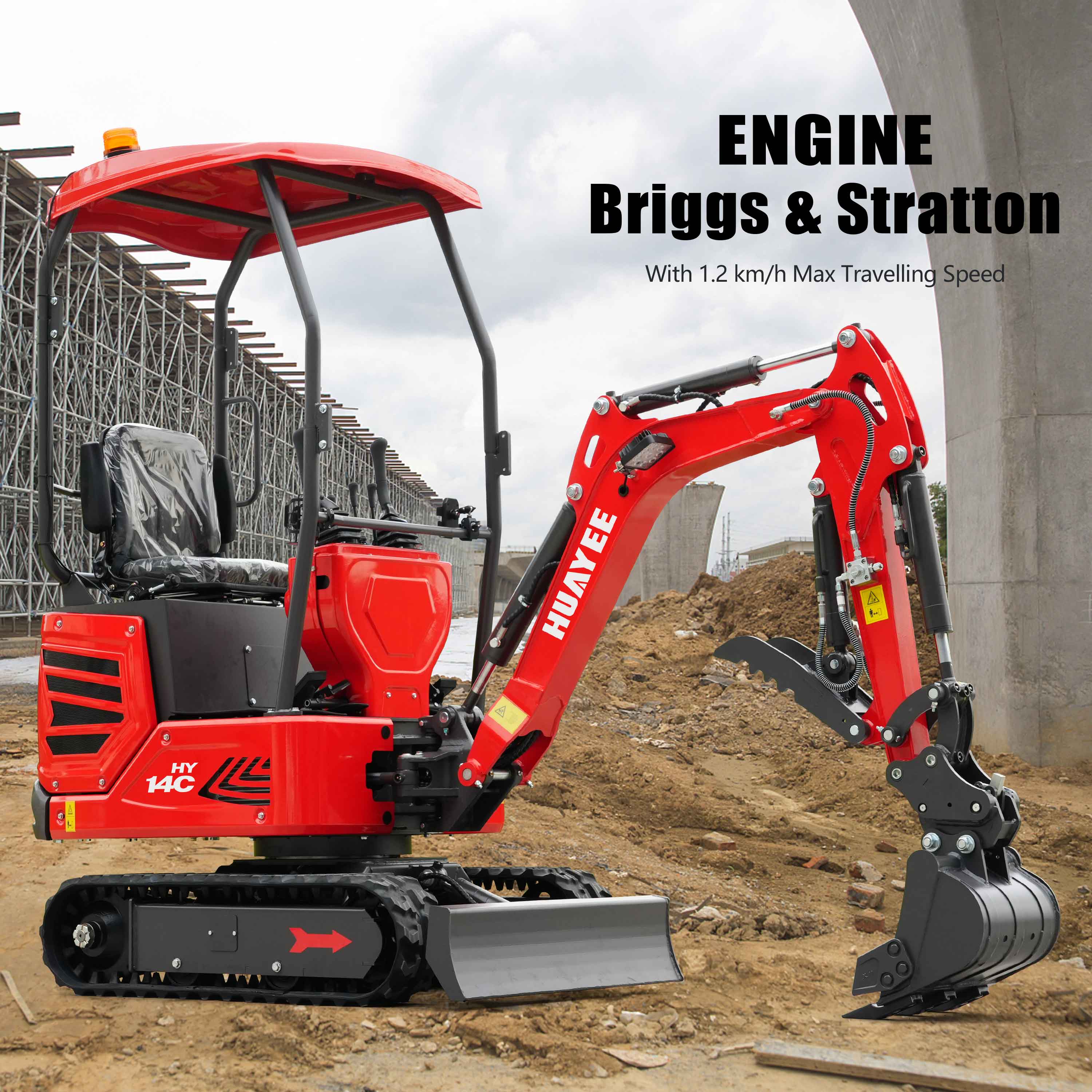 Huayee Mini HUAYEE HY14C | Mini Excavator Online Sale with Hydraulic Thumb & Side ...