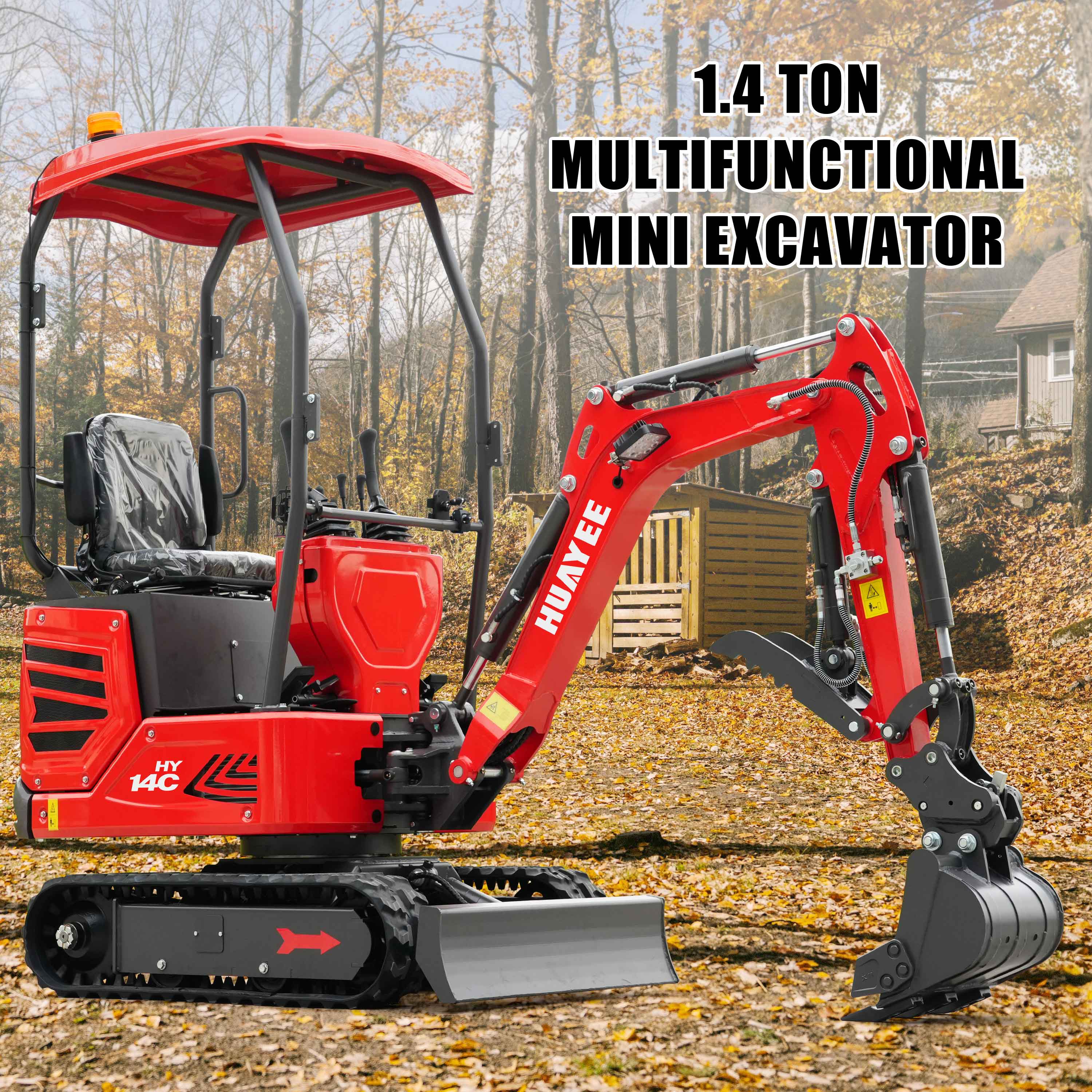 Huayee Mini HUAYEE HY14C | Mini Excavator Online Sale with Hydraulic Thumb & Side ...