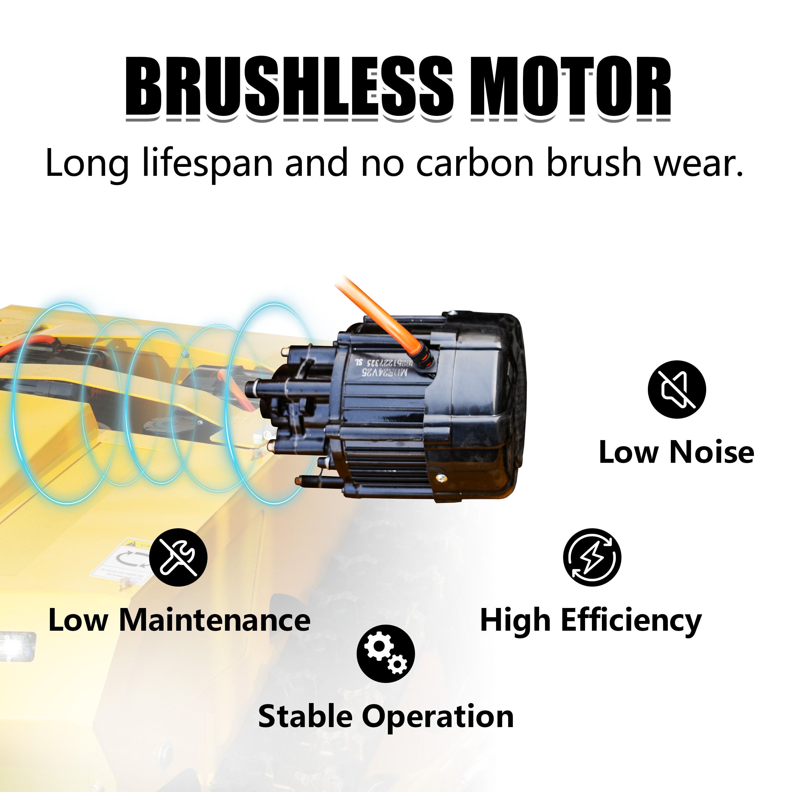 HUAYEE MHY55 Mini Compact Remote Control Tracked Lawn Mower