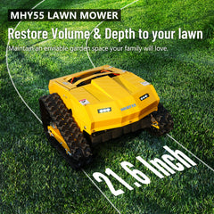 HUAYEE MHY55 Mini Compact Remote Control Tracked Lawn Mower