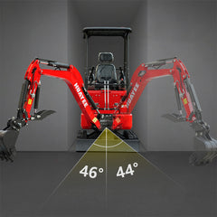 HUAYEE HY16C 1.5-Ton Mini Excavator, Hydraulic Thumb, 14HP Kubota Diesel