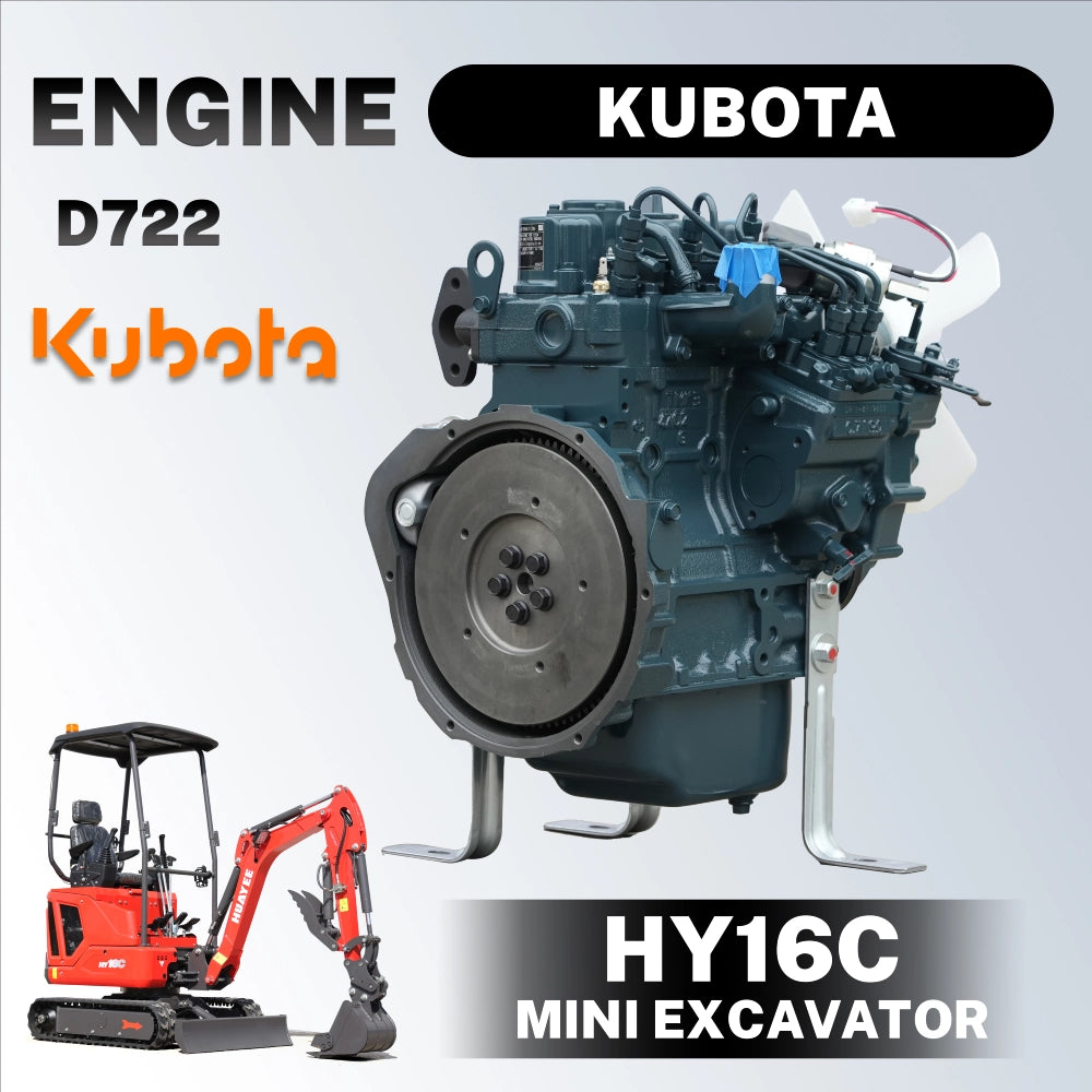 HUAYEE HY16C Mini Excavator with 14HP Kubota Engine & Hydraulic Thumb
