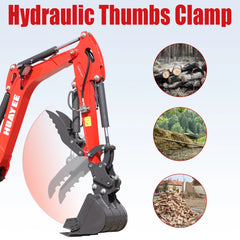 HUAYEE HY16C Mini Excavator with 14HP Kubota Engine & Hydraulic Thumb