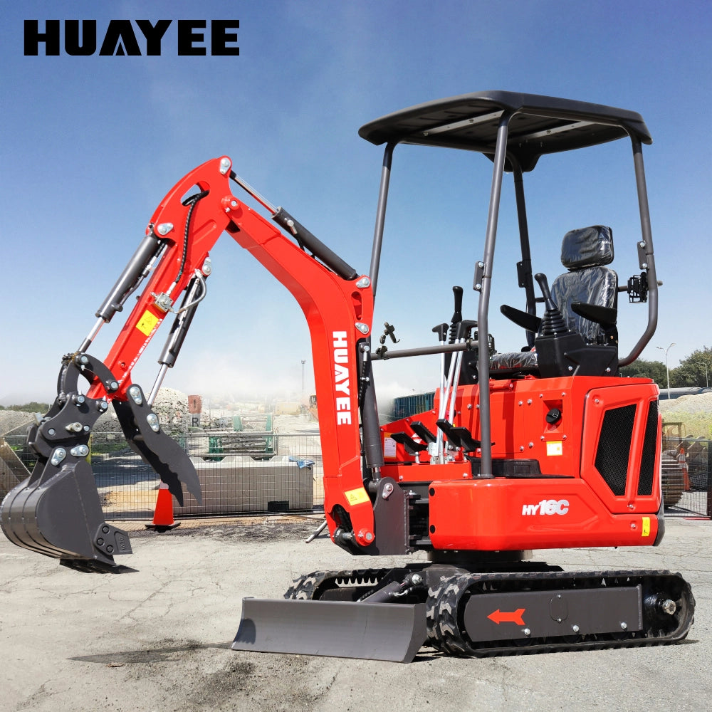 HUAYEE HY16C Mini Excavator with 14HP Kubota Engine & Hydraulic Thumb