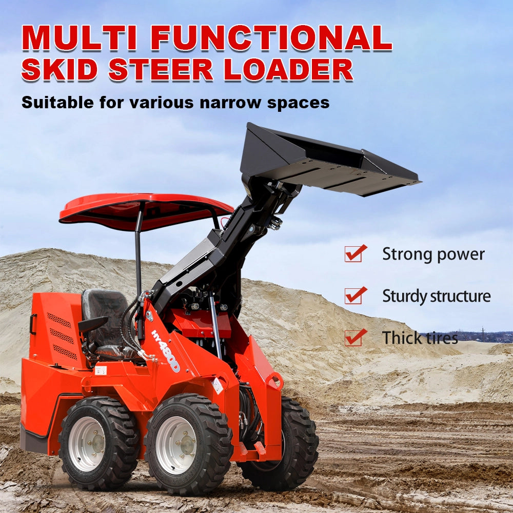 HUAYEE HY480D Mini Wheel Skid Steer Loader