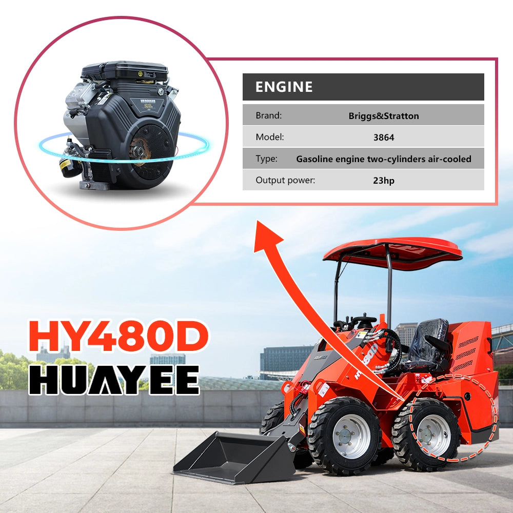 HUAYEE HY480D Mini Wheel Skid Steer Loader