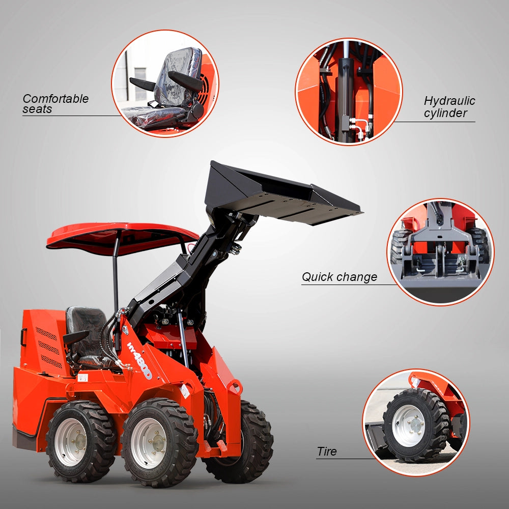 HUAYEE HY480D Mini Wheel Skid Steer Loader