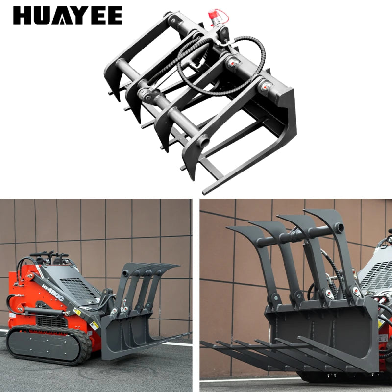bulldozer with mini skid steer loader loader machine operation