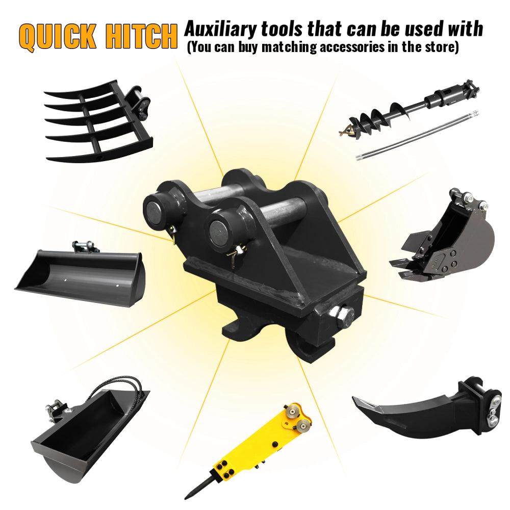 Mechanical Quick Change / Coupler HYE00 for 1-1.8 Ton Mini Excavators