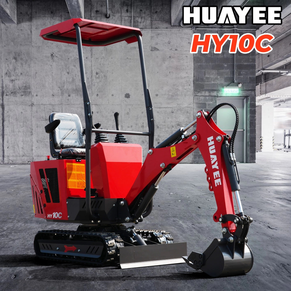 1 Ton Mini Excavator with 13.5HP RATO Engine & Canopy | HY10C