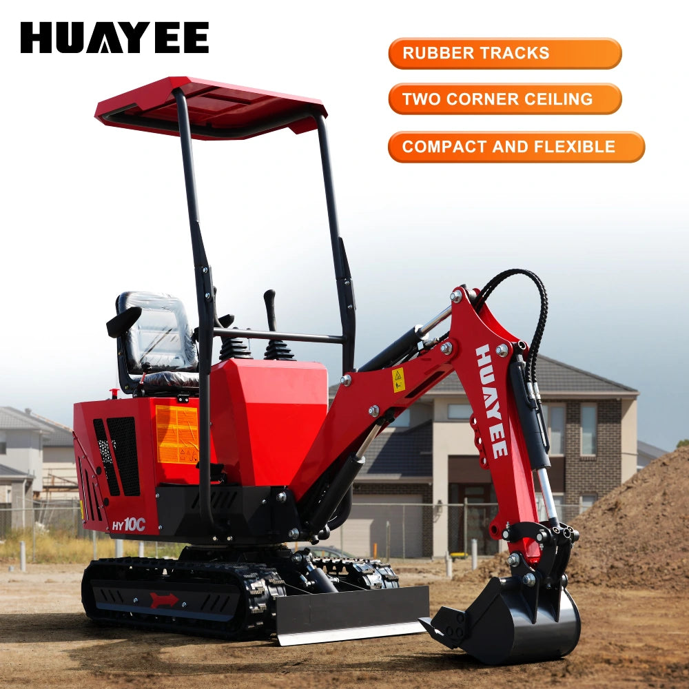 1 Ton Mini Excavator with 13.5HP RATO Engine & Canopy | HY10C
