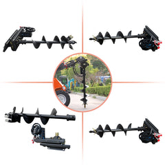 mini skid steer loader 3-in-1 set australian style auger drill rod attachment angle display
