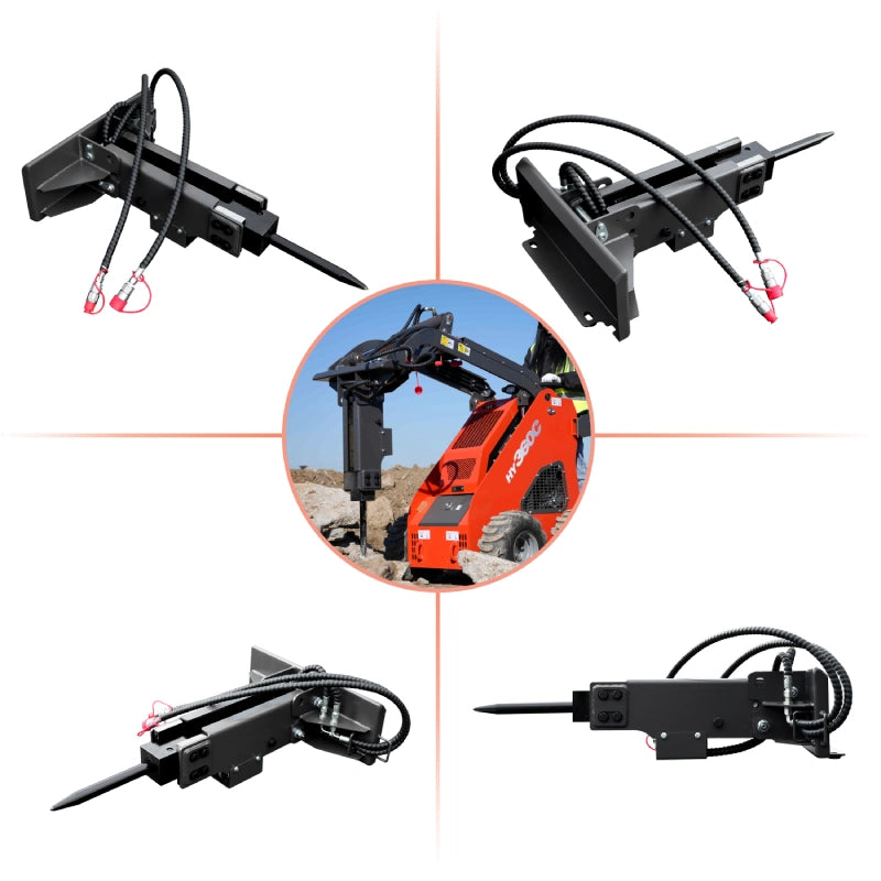 3500mm Breaker Attachment for Mini Skid Steer Loaders | HUAYEE HYS10