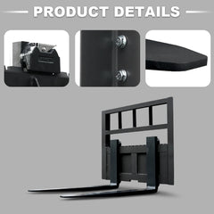 mini skid steer loader fork attachment detail