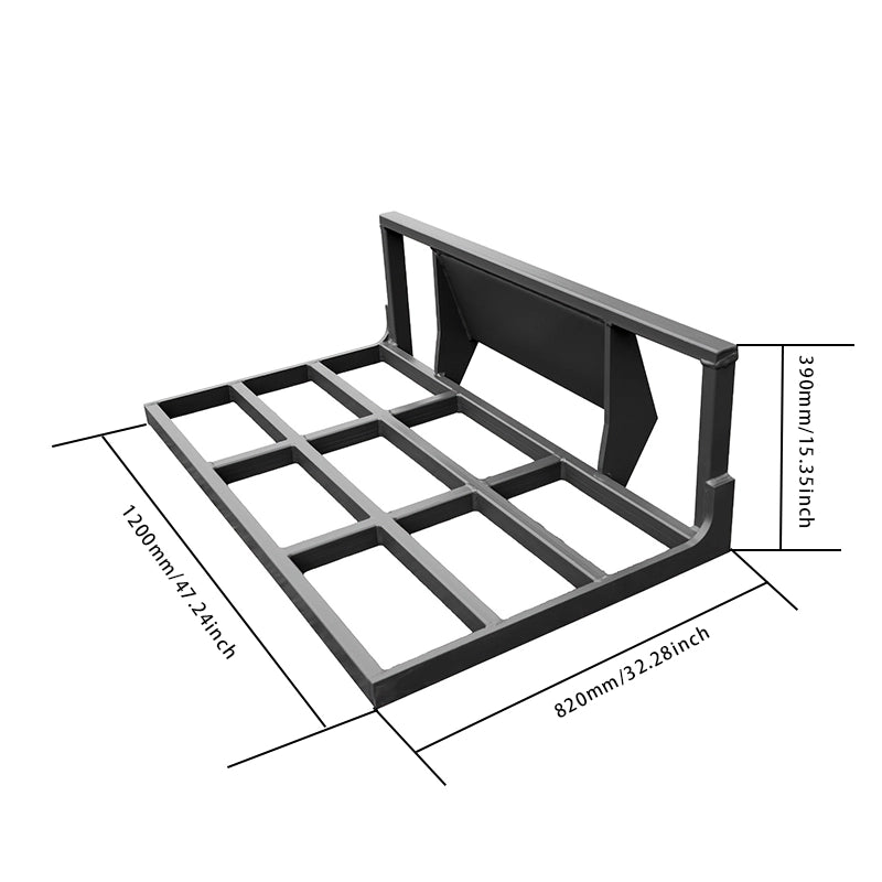 mini skid steer loader grader size