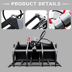 mini skid steer loader log grab attachment detail