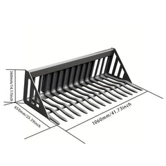 Rock Bucket Attachment for Mini Skid Steer Loaders | HUAYEE HYS12