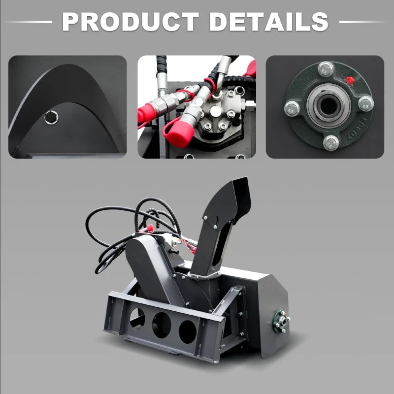 mini skid steer loader snow thrower attachment detail