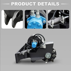 mini skid steer loader swing head stump crusher attachment detail