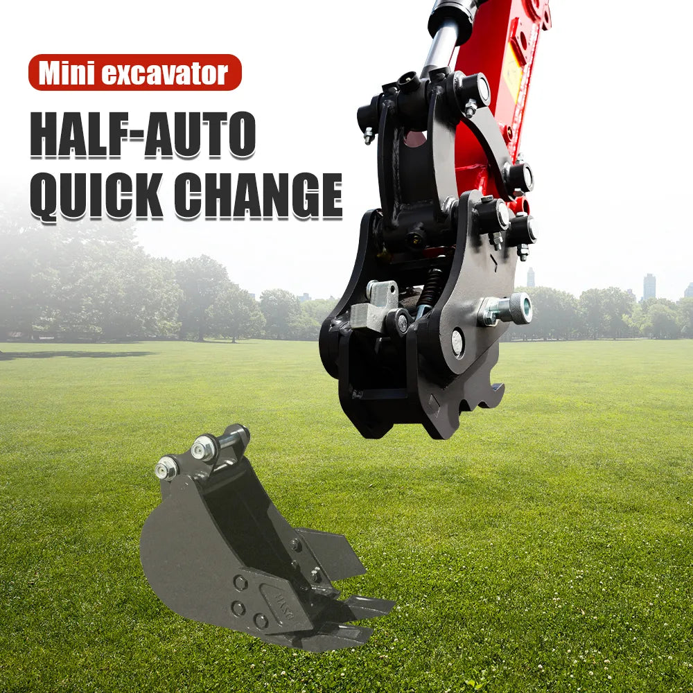 Mini Quick Coupler Semi-automatic Quick Change / Coupler for 1-1.8 Ton Mini Excavators ...