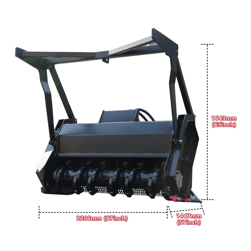 87 Inch Skid Steer Brush Cutter Attachment Suits HY1025C/HY1050C/HY1065C Mini Skid Steer Loaders | HUAYEE HYL08